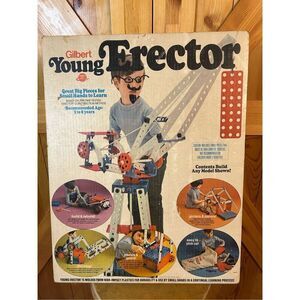 Vintage 1973 Gilbert Young Erector Set (33005) Great Big Pieces for Small Hands